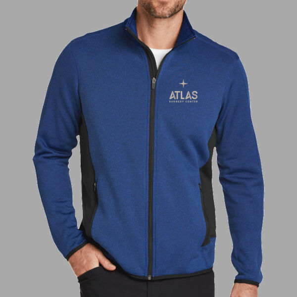 Atlas - Full Zip Heather Stretch Fleece Jacket Thumbnail