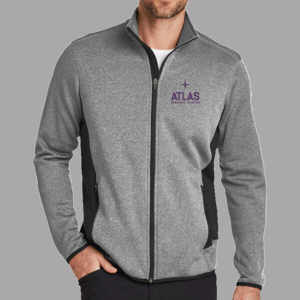 Atlas - Full Zip Heather Stretch Fleece Jacket Thumbnail
