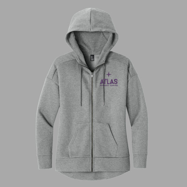 Atlas - Women's Perfect Weight ® Fleece Drop Shoulder Full Zip Hoodie Thumbnail